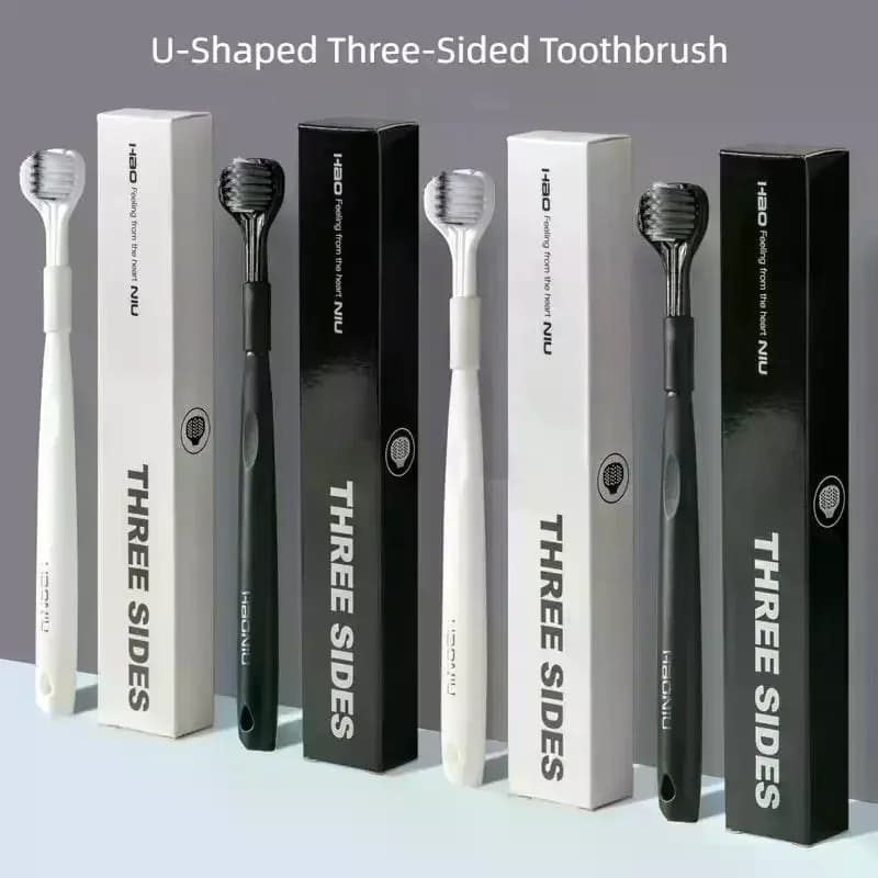 1/2/4/6pcs U-Shaped Three-Sided Toothbrush With Soft Bristles | 3D All-Around Soft-Bristle Cleaning Brush | Dental Care