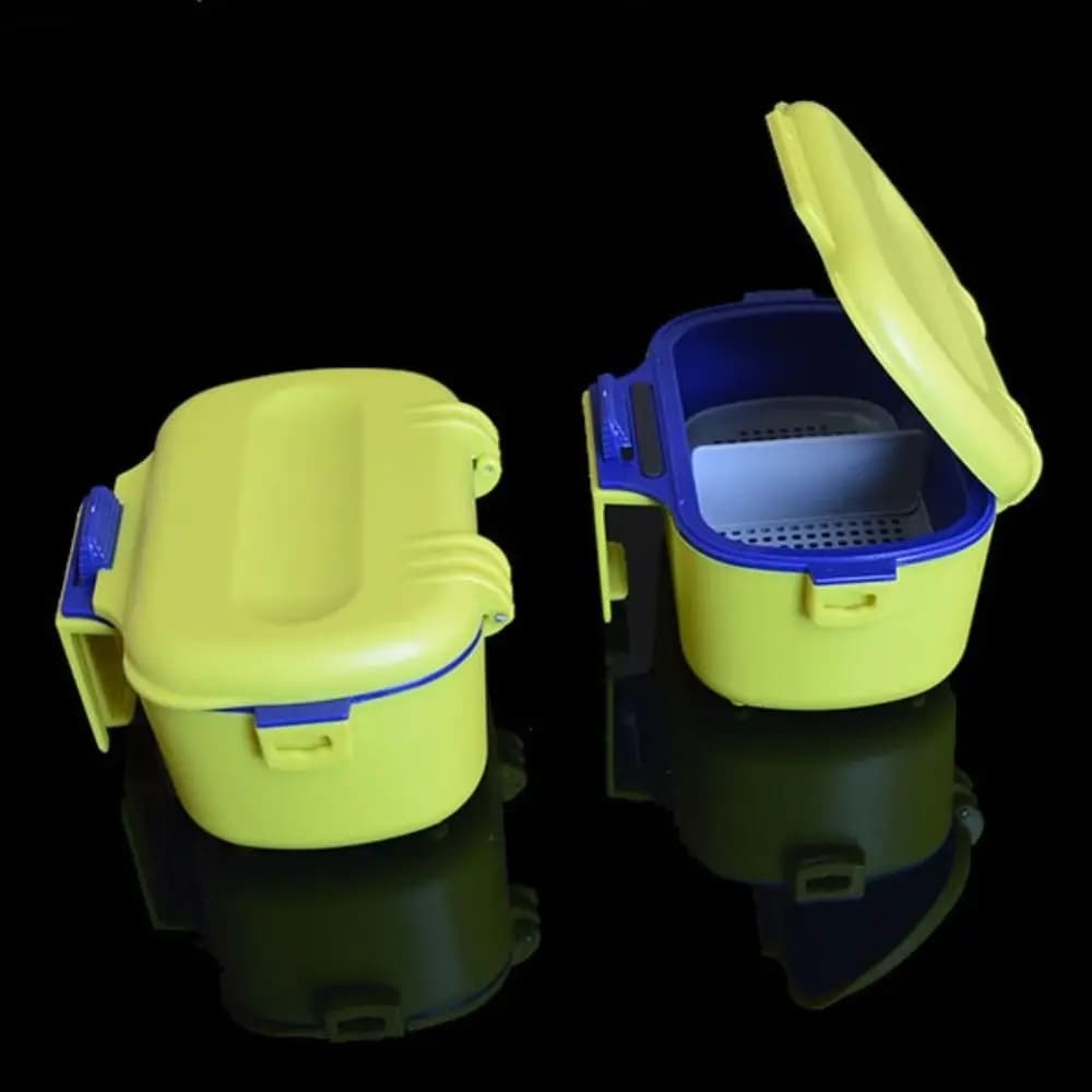 Breathable container for Fishing baits, Insulating box for Conservation of Living baits, Thermal container for Red worms