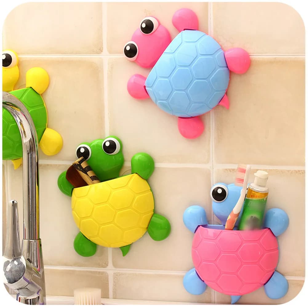 Bathroom Tool Toothbrush Holder Cartoon Bathroom Mount Multi Use Sucker Suction Cup Toothbrush Wall Waterproof