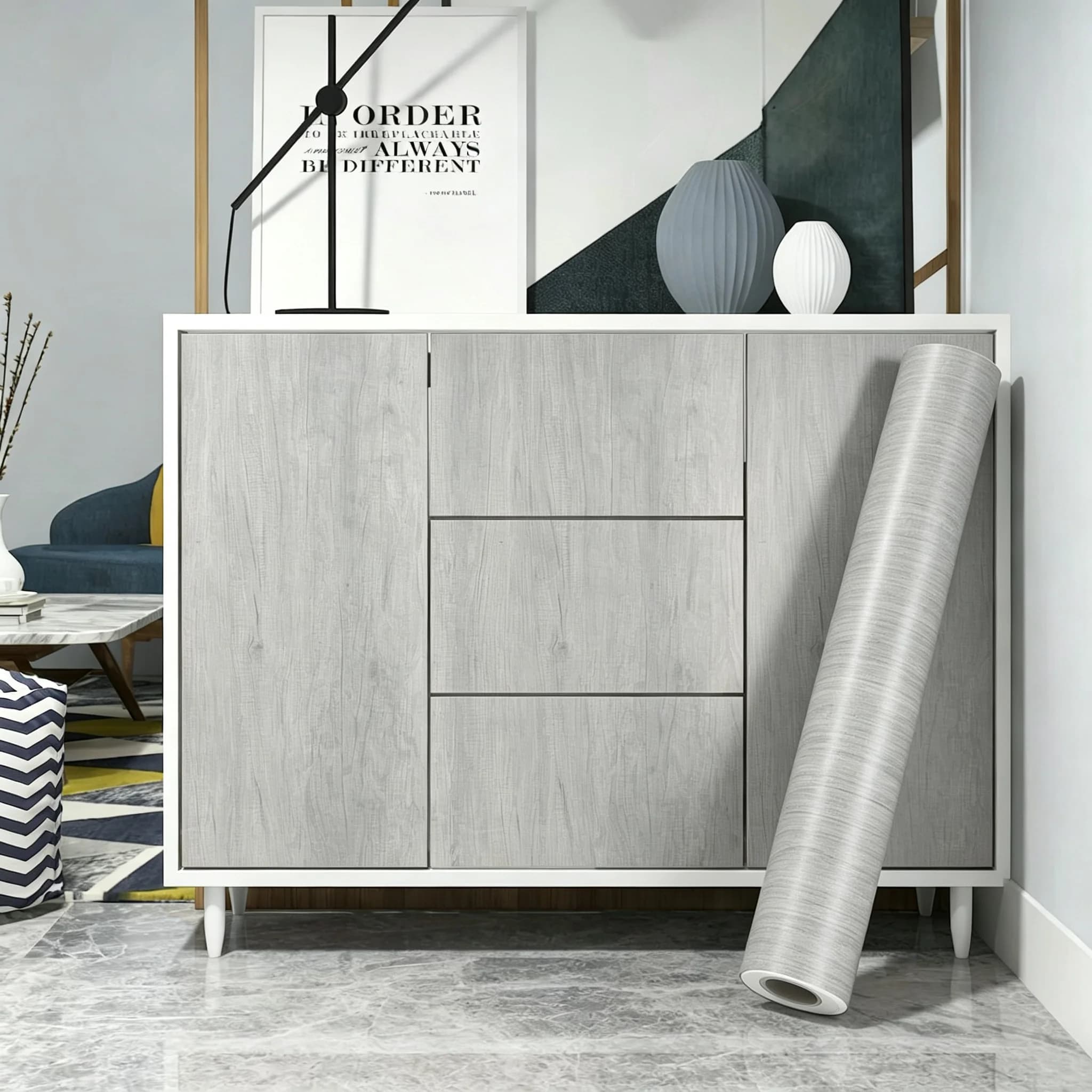 Carta da parati in vinile PVC effetto legno, 55 cm, impermeabile, autoadesiva, per decorazione di porte, armadi, tavoli e mobili.