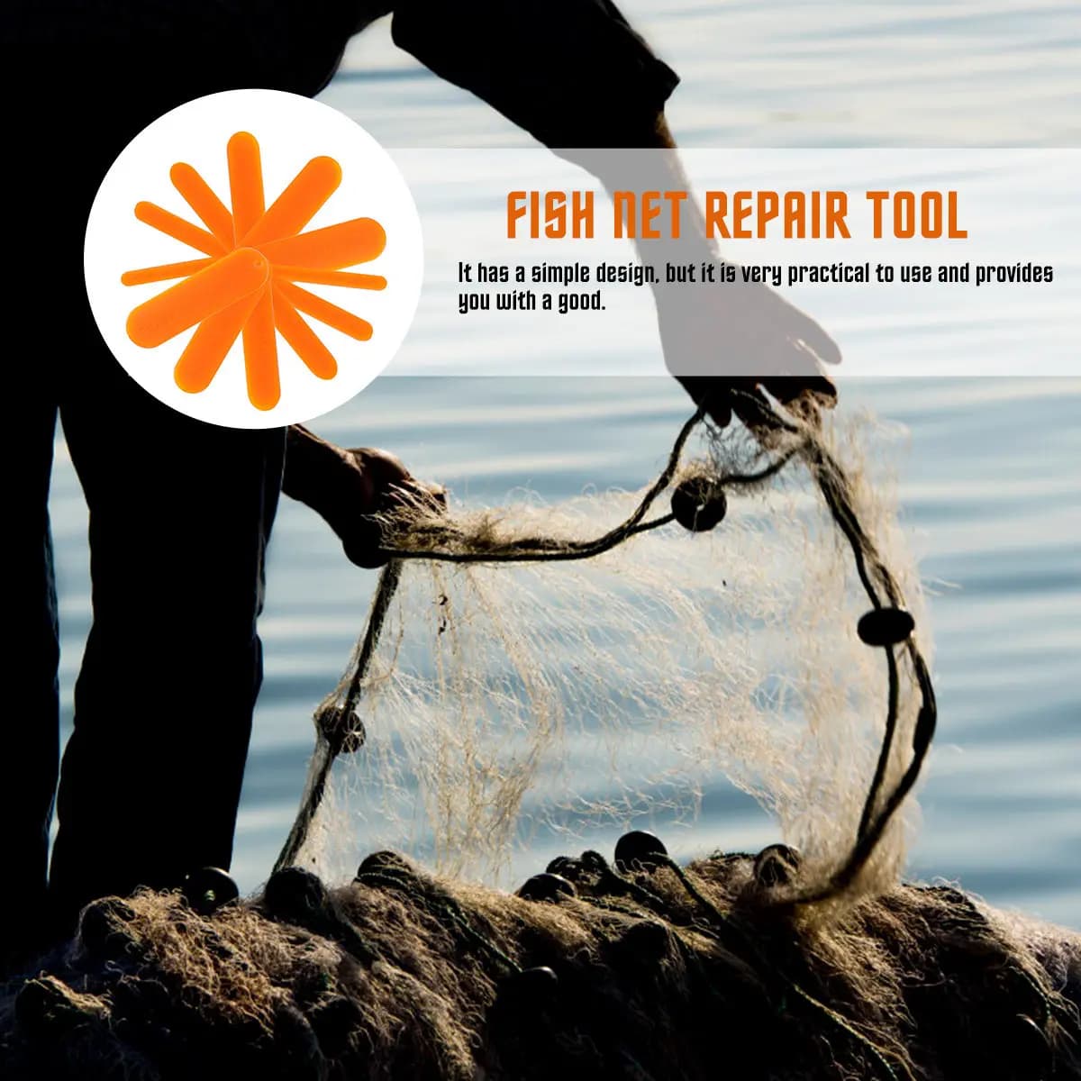 Set di 12 Strumenti per la Riparazione di Reti da Pesca, Accessori per la Pesca, Aghi per la Cucitura