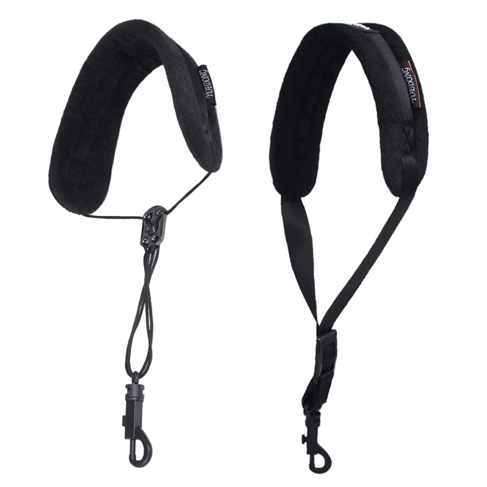Saxophone Neck Strap Soft Padded Metal Hook Adjustable Leather Neckband Flannel Comfort Suitable for Men Women Gift Home Use