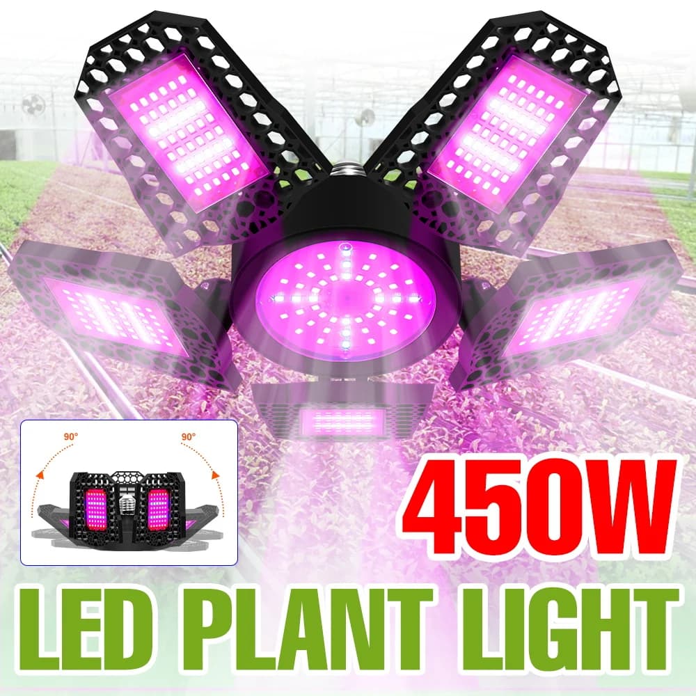 450W E27/E26 Indoor Plant Foldable Lamp for Indoor Plants, Serra, Tent, Semi, Vegetables, Flowers