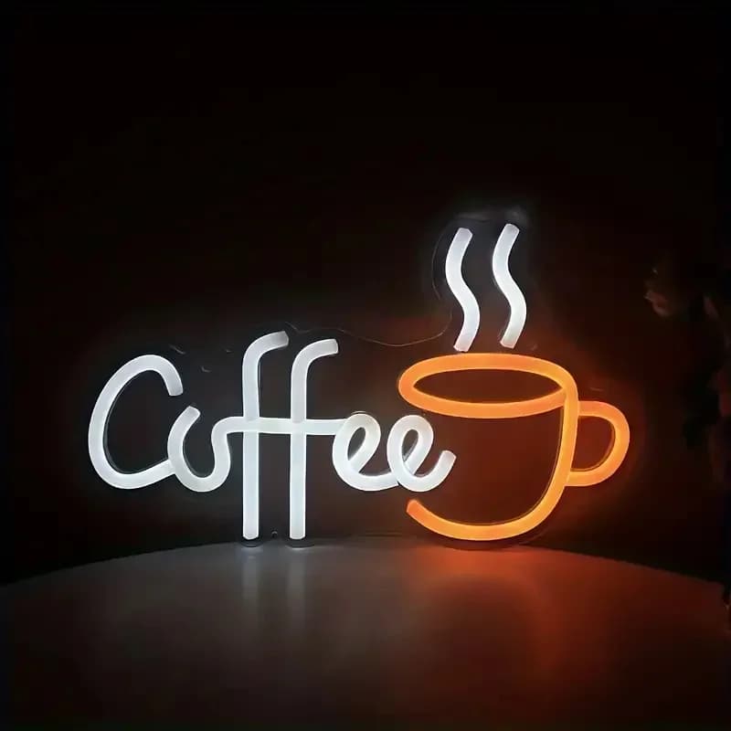 Tazza di caffè progettata Insegna al neon Insegna da parete Alimentata tramite USB Decorazione da appendere per caffetterie Ristoranti, Cucine domestiche Affari LED al neon