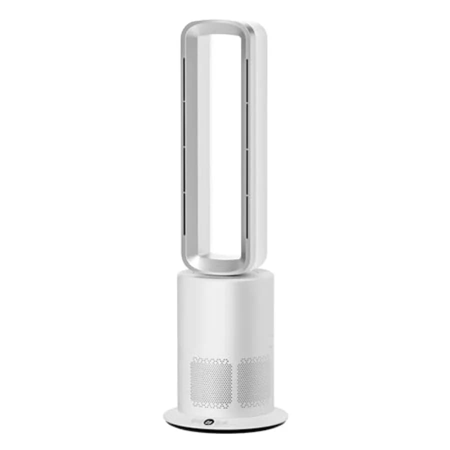 Ventilatore a Torre Senza Pale Commerciale TP09Pro 3-in-1 con Purificatore d'Aria, Riscaldatore e Ventilatore di Raffreddamento, con Telecomando e Filtrazione HEPA H13