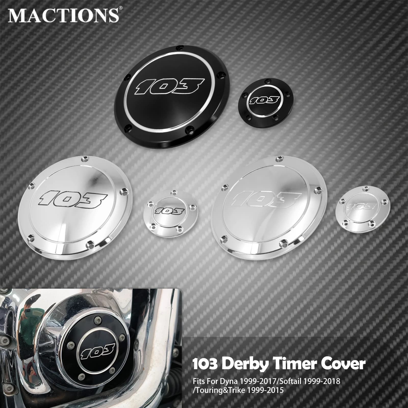 Moto Derby Timing Timer Copertura 5 Fori Motore 103 Frizione Coperture Laterali Per Harley Touring FLHX FLHR FLHT FLTRX Softail Dyna