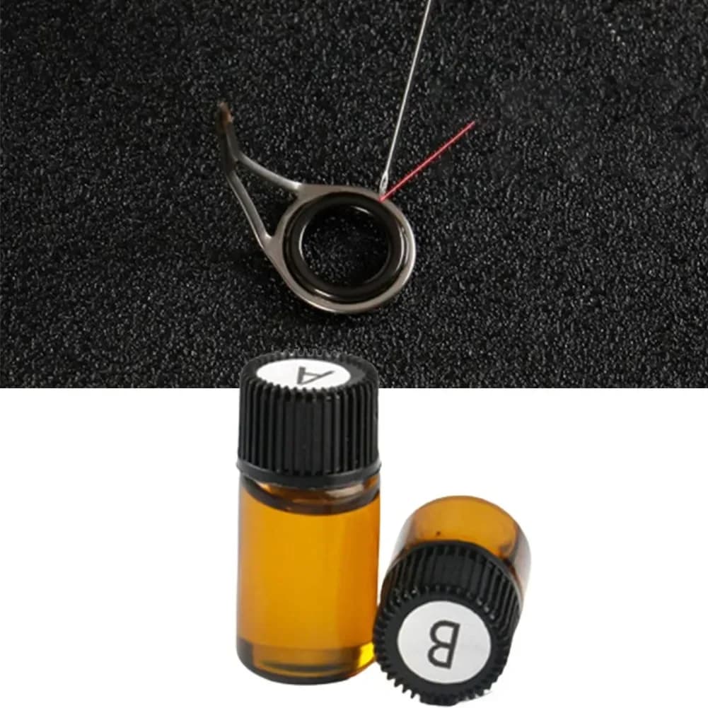 2 Pezzi Colla Epossidica AB per Canna da Pesca, per Riparazione Fai da Te di Anelli Guida, Anelli di Fissaggio e Anelli di Collegamento, Colla Speciale per Costruzione e Riparazione Canne, Strumenti di Riparazione