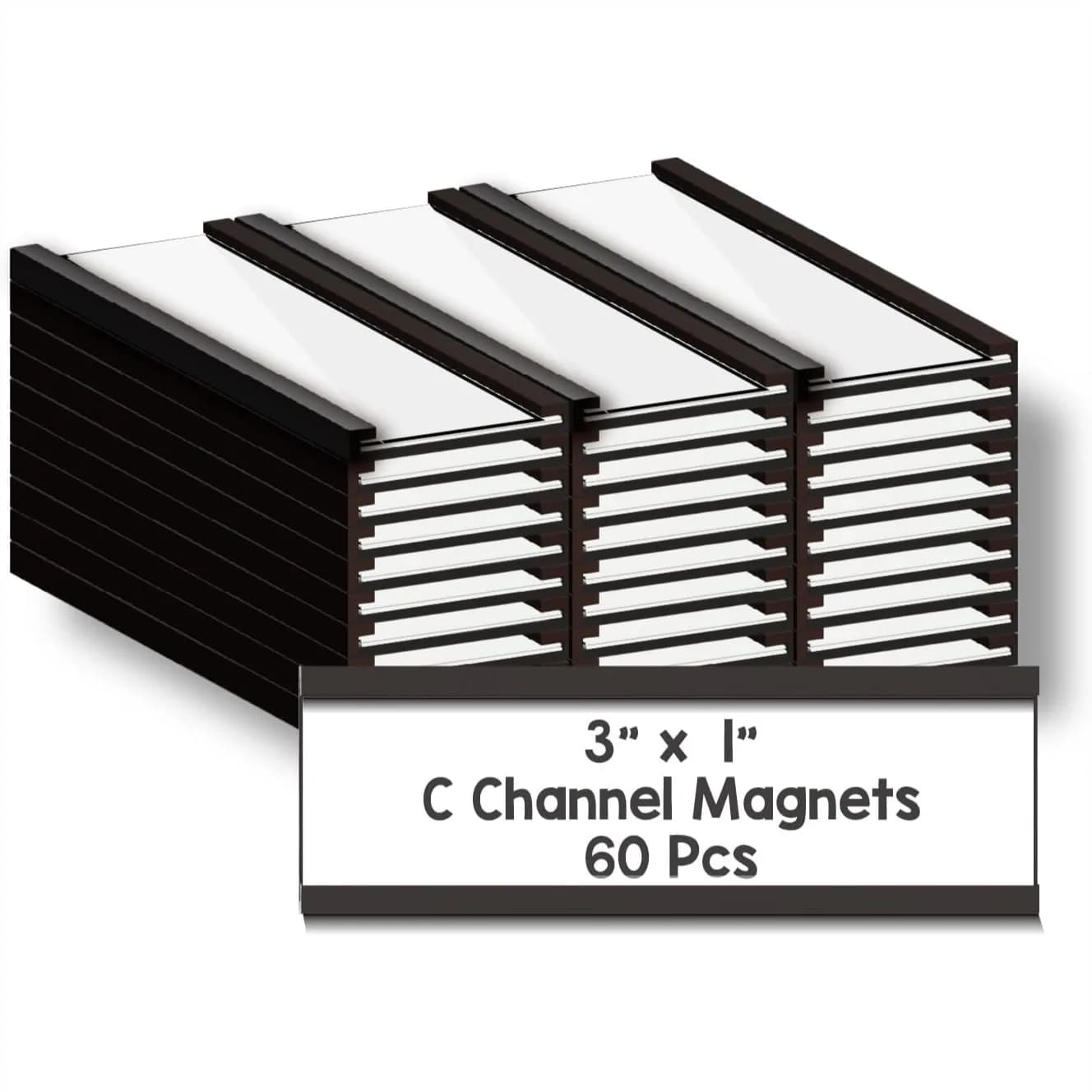 Organizzatore Magnetico per Attrezzi, 30 Pezzi di Portaetichette Magnetici Flessibili 3"x1" per Garage, Officina, Contenitori, Armadietti, Scaffali, Senza Graffi