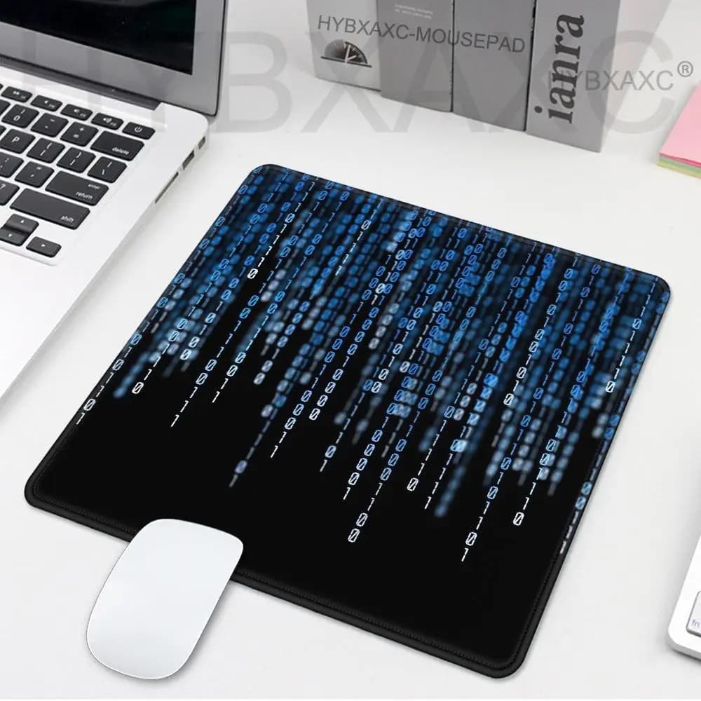 Tappetino da gioco Matrix Codice binario Tappetini per mouse Tappetino da scrivania Tappetino da tavolo per PC Gaming Protezione da scrivania per computer Accessori Kawaii