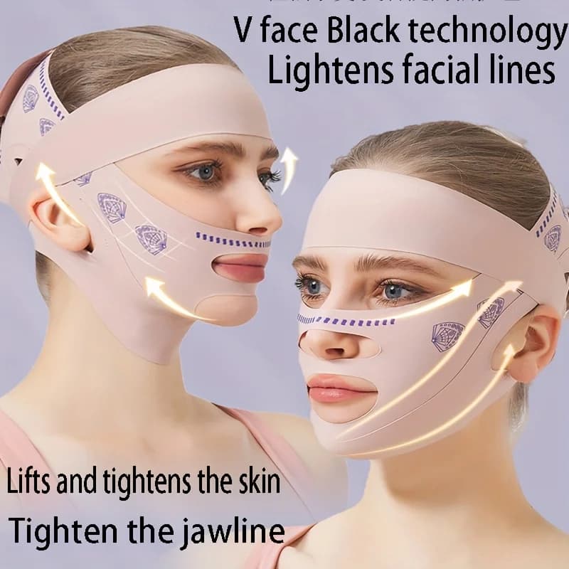 V-Line Chin Enhancer for V-Face, V-Line Face Mask, Women's Facial Contouring Mask, Sleep Chin Strap, Reusable Face Band, Chin-Up
