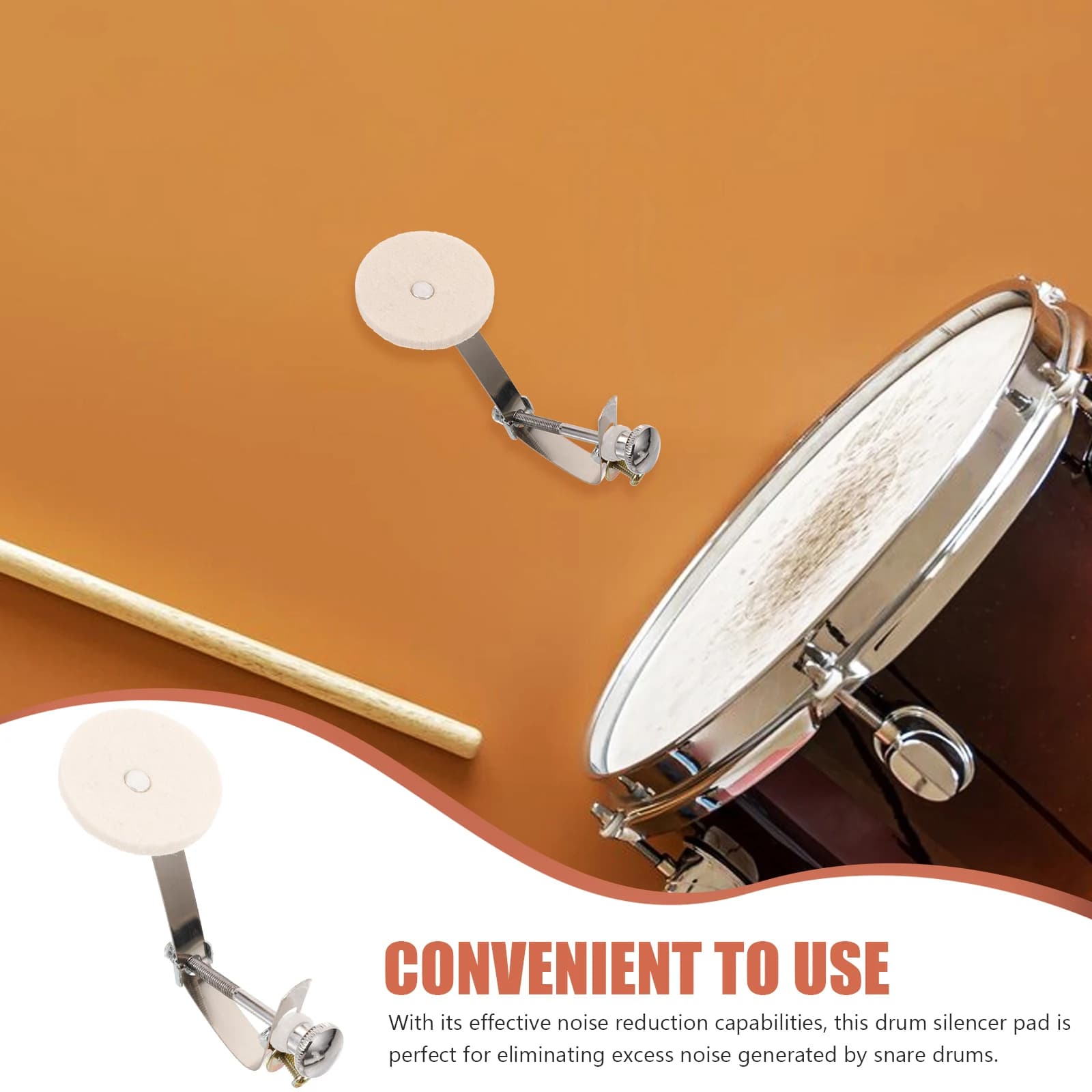 Serranda per rullante Silenziatori muti per batteria Cuscinetti smorzatori per batteria Parti di strumenti a percussione per batteria Riducono il rumore Accessori per batteria durevoli