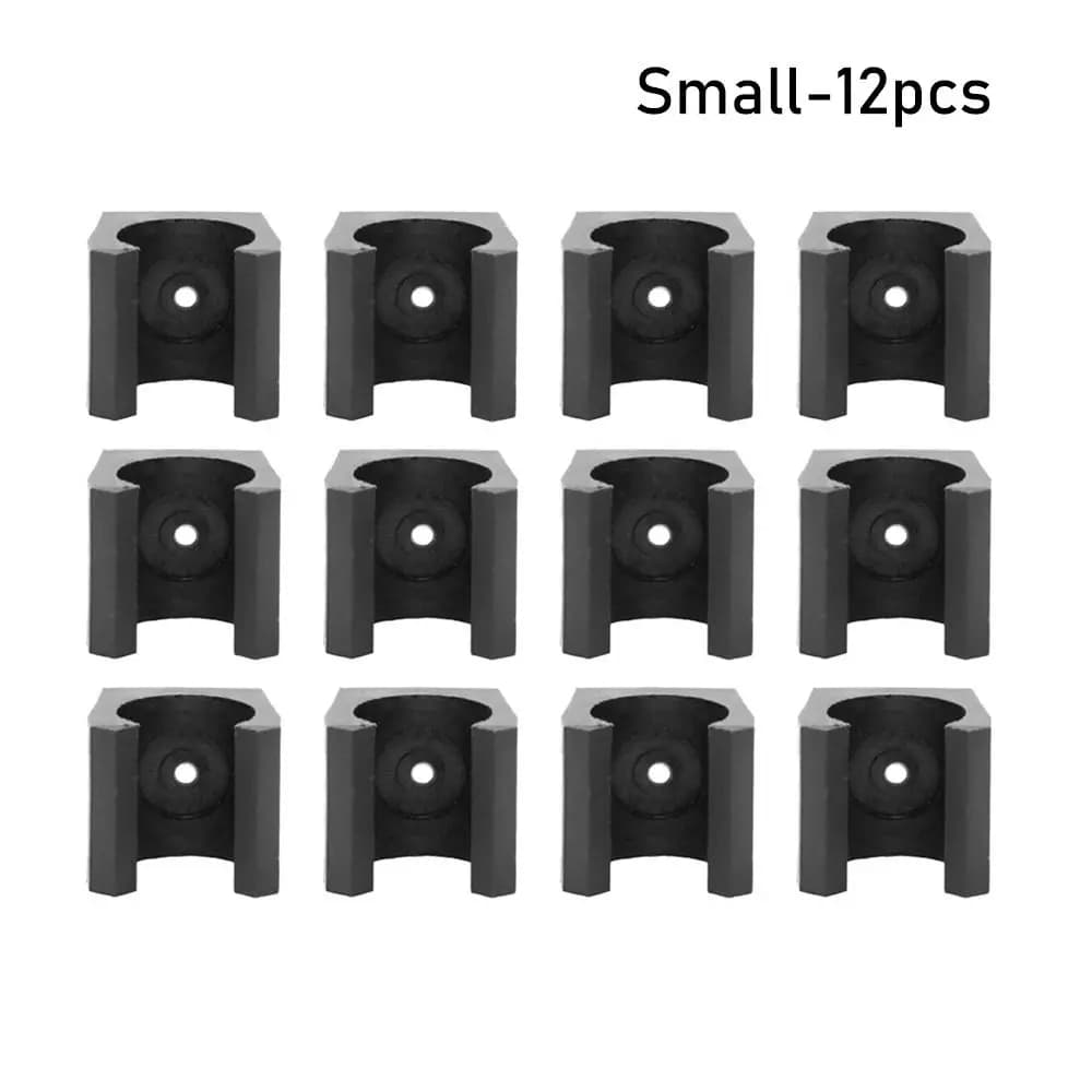 12 pezzi clip per asta porta stecca da biliardo S/M/L supporto per canna da pesca appeso a parete accessori per la pesca da biliardo supporto per bastone da biliardo