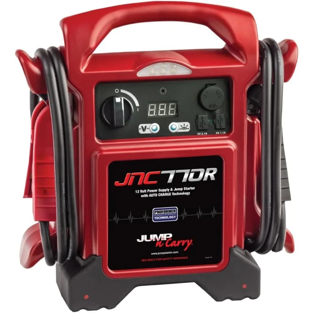 Clore Automotive Jump-N-Carry JNC770R 1700 Peak Amp Premium 12 Volt Jump Starter - Rosso