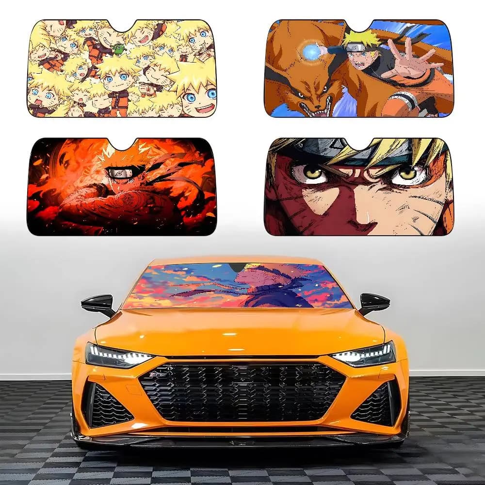 U-Uzumakis N-Narutos Car SunShade Car Sunshade Covers Cover Universal Windscreen Folding Visor