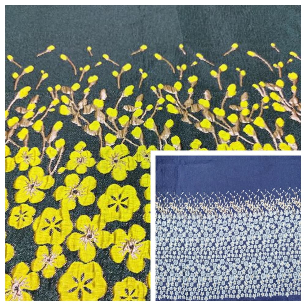 Light Luxury Gold Wire Yarn-dyed Jacquard Fabric Positioning One-piece Hem Skirt Brocade Wedding High-end Cloth for Diy Sewing