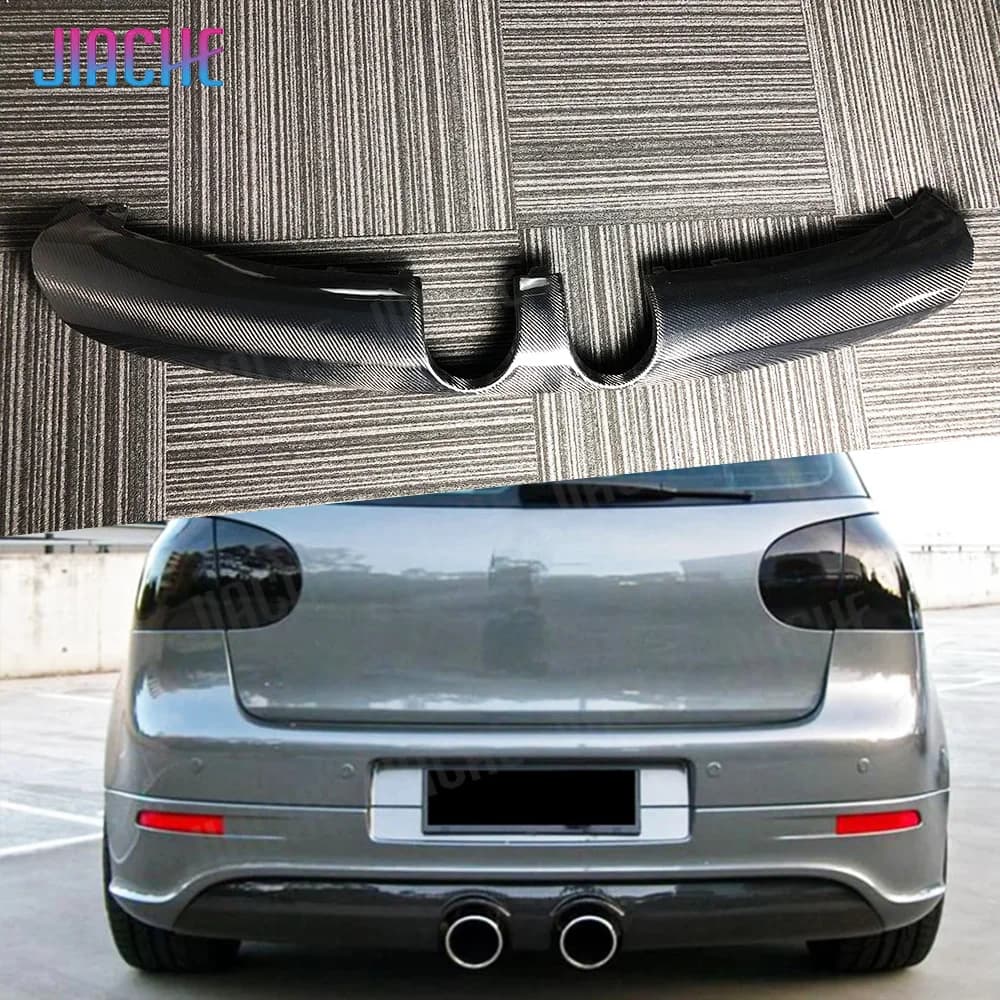 Diffusore Posteriore in Fibra di Carbonio JIACHE, Spoiler per Paraurti, Kit Carrozzeria per Golf 5 MK5 R32 2005-2009, Protezione Paraurti in FRP