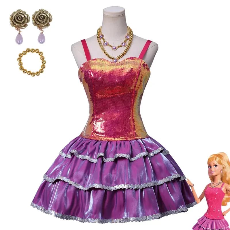 ABC123Cosplay Anime Life in The Dreamhouse Costumi Abito per adulti Abito per feste di Halloween Gioco di ruolo Uniforx;3,f'6,h.7;j