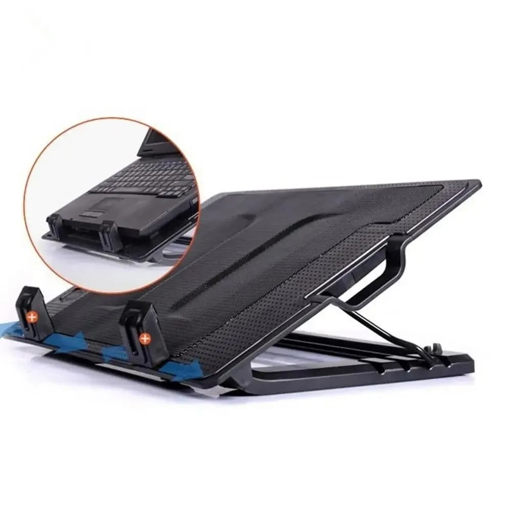 Base di Raffreddamento per Laptop Regolabile con Ventola, Dissipazione del Calore, Due Porte USB, Supporto Portatile