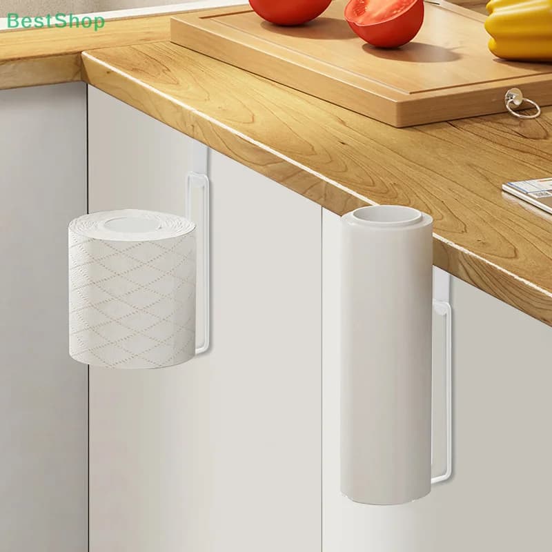 Adesivo Portarotolo di carta igienica Organizzatore Montaggio a parete Supporto di stoccaggio Cucina Bagno Senza trapano Dispenser di asciugamani in tessuto Acciaio