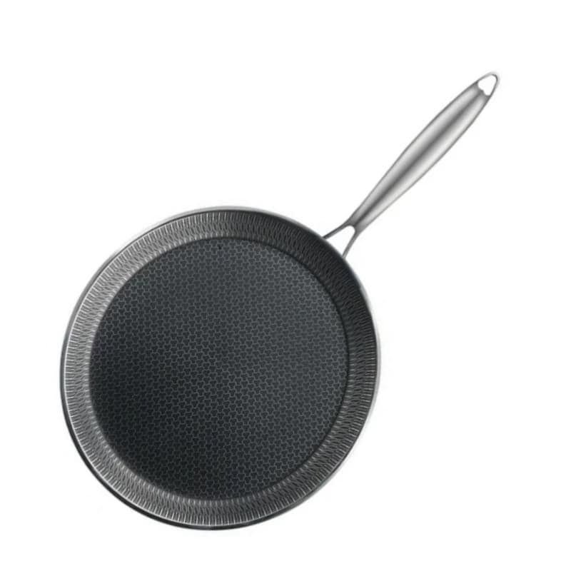 304 stainless steel pizza pan, honeycomb non-stick pan, oil-free pan, flat bottom pan, pancake pan, pancake pan