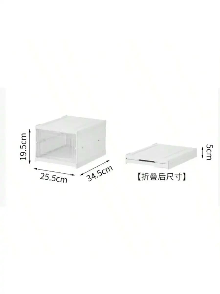 Foldable Shoe Box With Transparent Door Dustproof Storage Organizer Space Saving For Bedroom Corridor Office