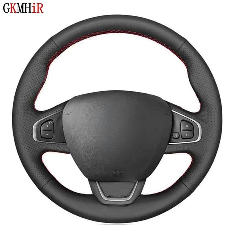 Coprivolante per auto coprivolanti per auto in pelle artificiale nera per Renault Clio 4 (IV) Kaptur Captur 2016-2019