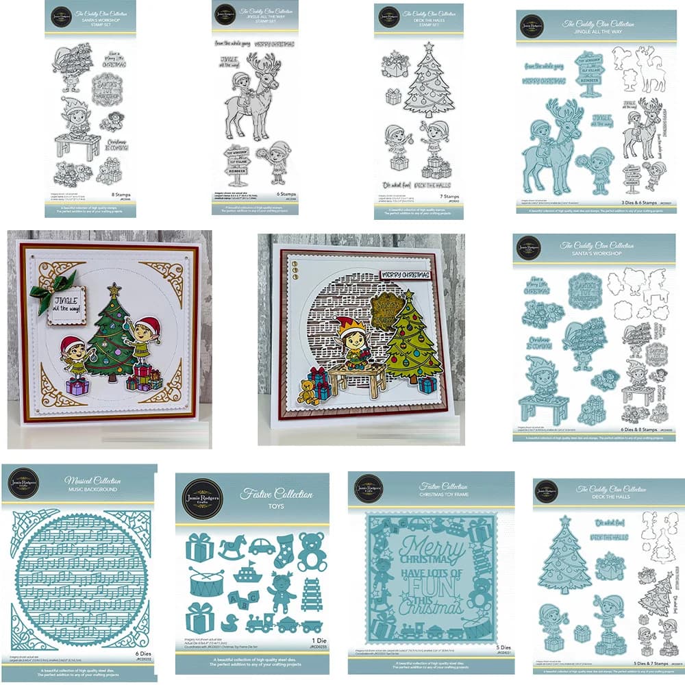 2026 New Christmas Classic Short Sentences Metal Cutting Dies Clear Stamps DIY Handmade Scrapbooking Greeting Card Making
