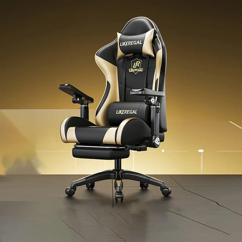 New Gaming Chair with 9D Adjustable Armrests Ergonomic Chair with 85°-145° Adjustable Backrest Reclining Backrest
