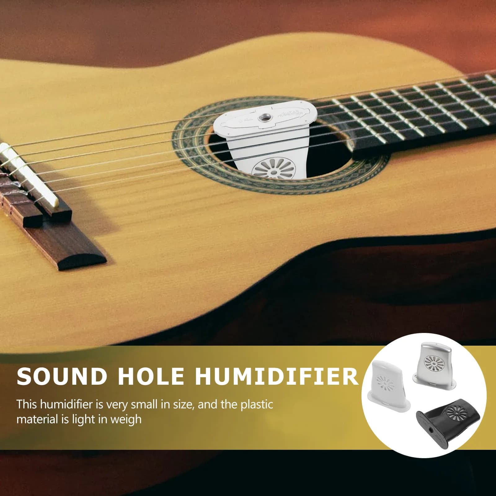3Pcs Acoustic Guitar Humidifier Sound Hole Design Professional Guitar Panel Humidifier for Preventing Cracking Warping in Dry