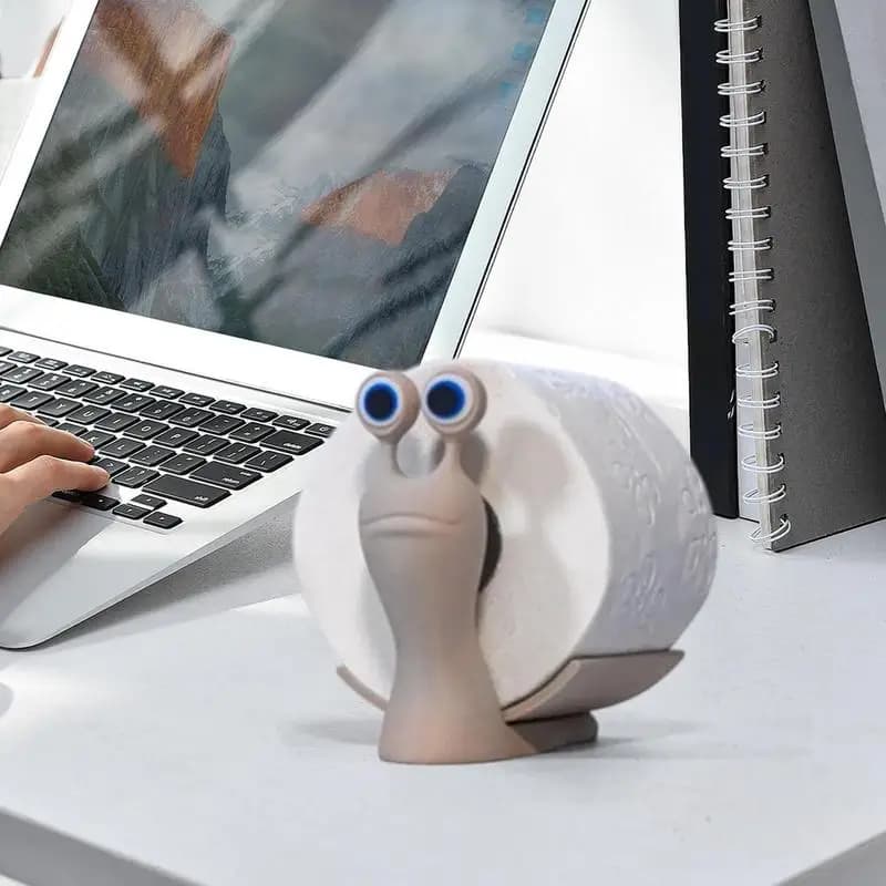 Porta carta igienica lumaca Dispenser per asciugamani di carta da banco Design animale divertente Porta asciugamani da bagno per doccia Organizzatore da bagno per la casa