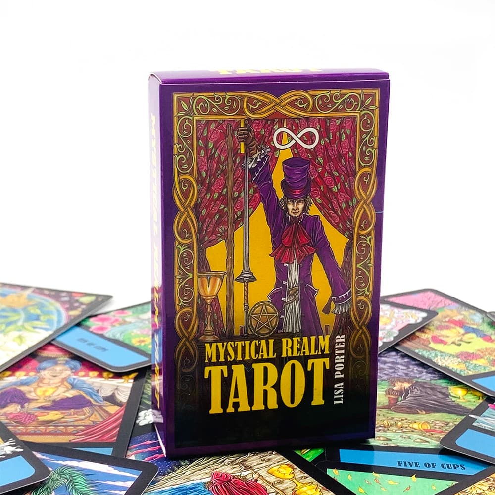 Tarocchi del Regno Mistico, 78 Carte a Colori, Set Unico di Carte Tarocchi Disegnate a Mano, Giochi da Tavolo, Divinazione, Carte per Meditazione