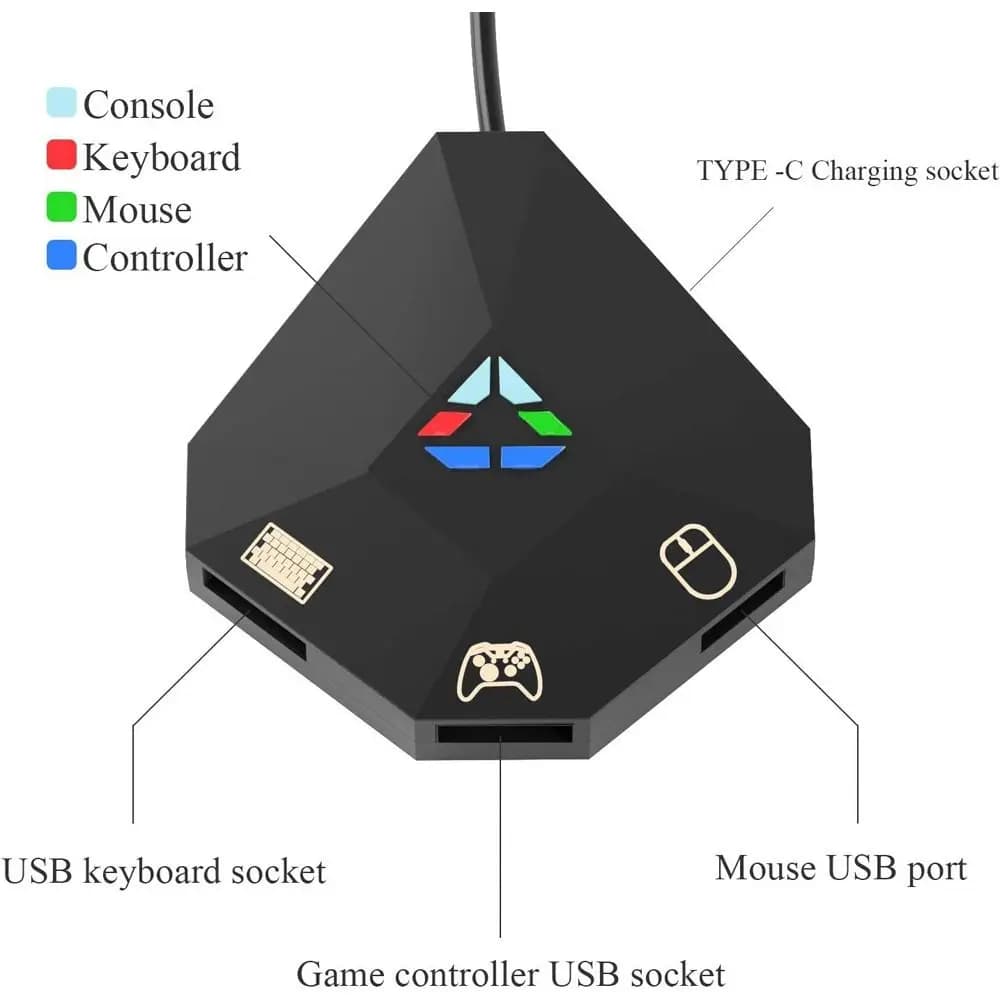 Game Controller Mouse Converter Keyboard Adapter USB Connection For Nintendo Switch |PS4/PS3|Xbox