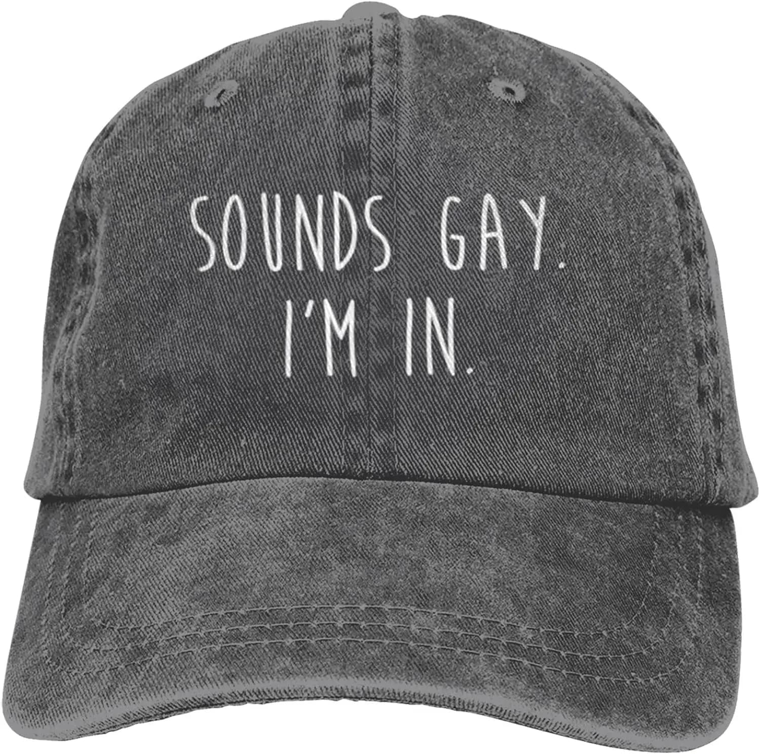 Hat Funny Gay Sounds Gay I'm in LGBTQ Cowboy hat Baseball Cap Men Women Trucker Hat Golf Dad Cap Fishing hat