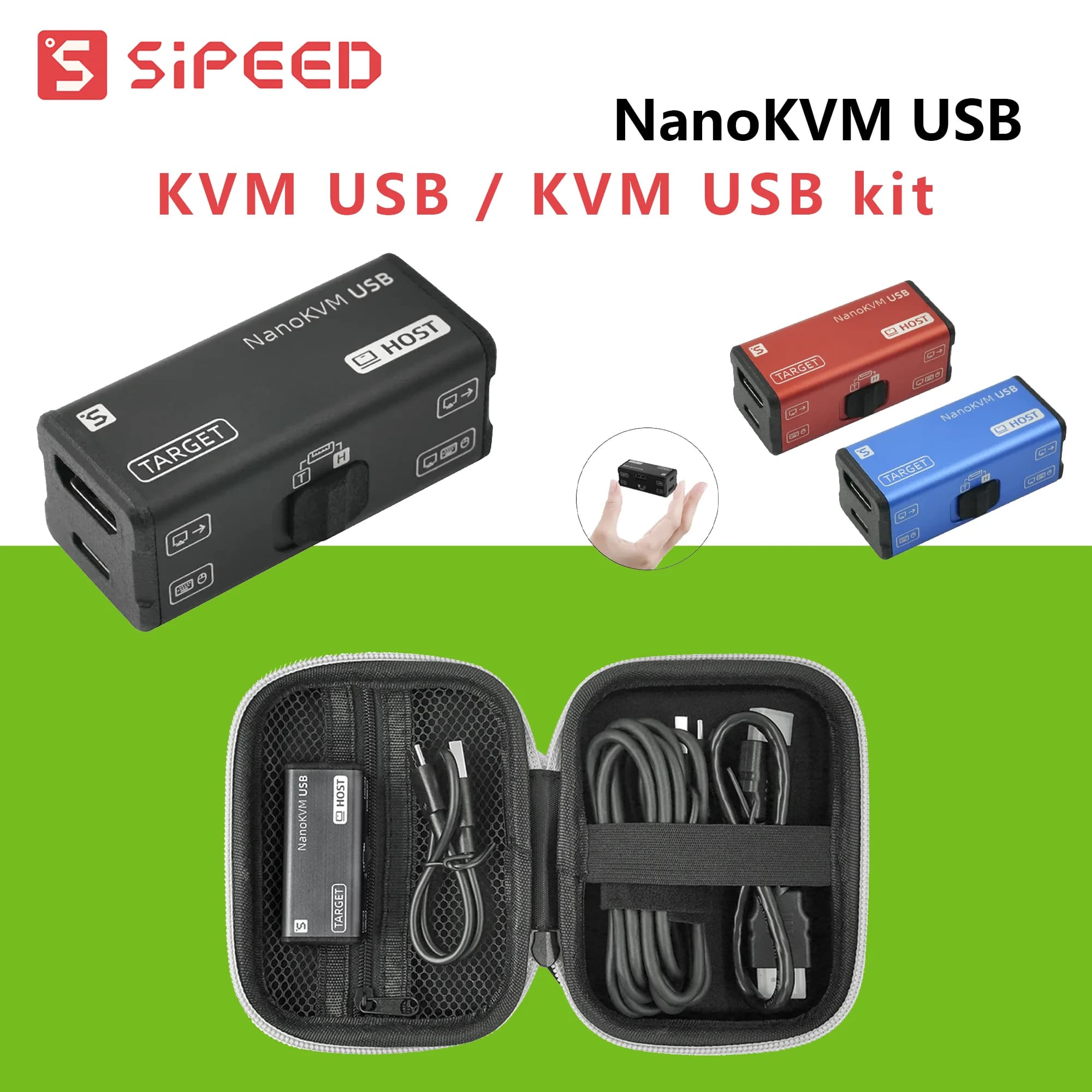 Sipeed NanoKVM-USB NanoKVM USB Tool-Kit Opzione Scheda di acquisizione USB 3.0 KVM USB 4K con dimensioni dito per server/SBC