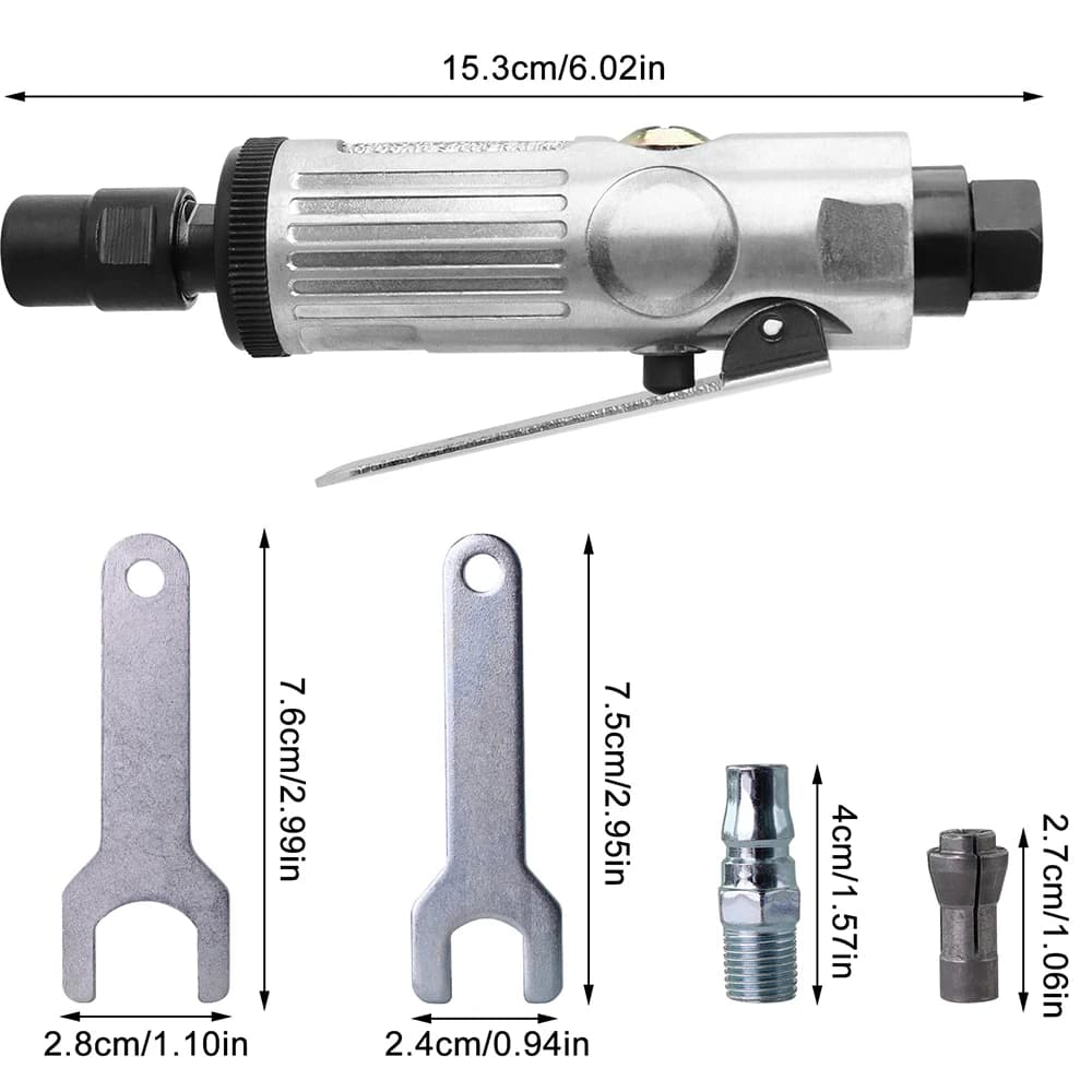 Pneumatic Tool Air Die Grinder Professional Grinding Kit Engraving Polishing Engraving Tool 90PSI Tool Polishing Machine Carving