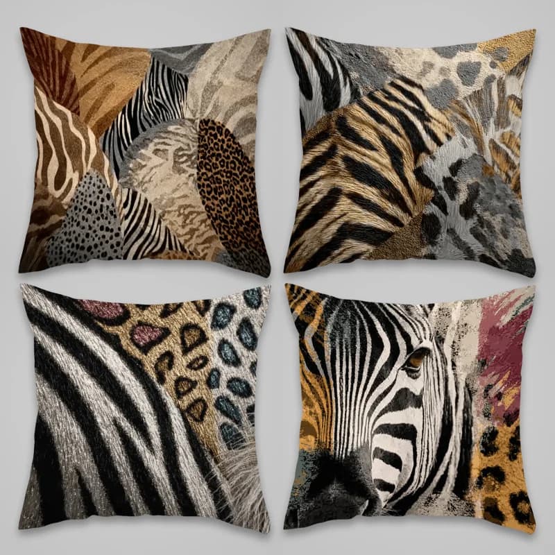 Decorative Animal Print Pillowcase Throw Cushion Cover Wild Safari Jungle Design Home Decor
