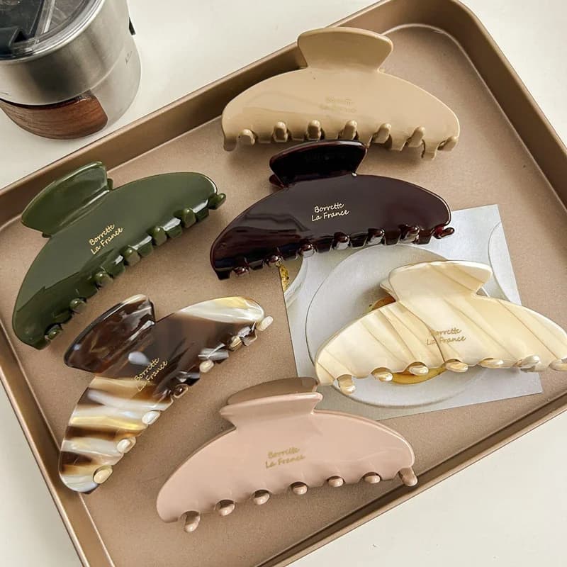 Artigli per capelli eleganti e squisiti da donna Fermagli per capelli di squalo Grande acetato Accessori per capelli per ragazze alla moda Artiglio per capelli temperamento