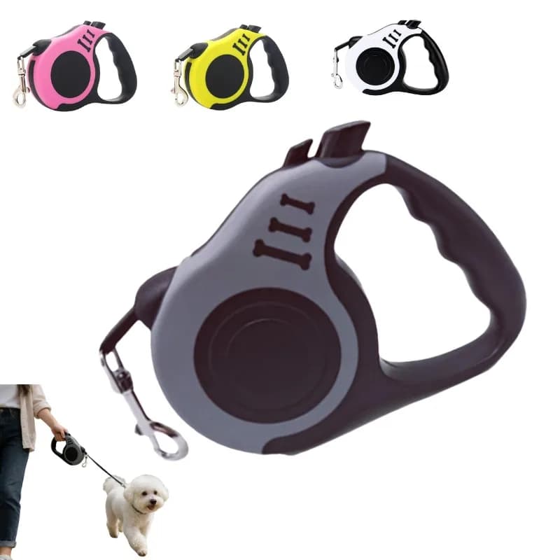 Guinzaglio Avvolgibile Automatico per Cani e Gatti, Resistente all'Usura, con Manico Antiscivolo, per Animali di Piccola Taglia