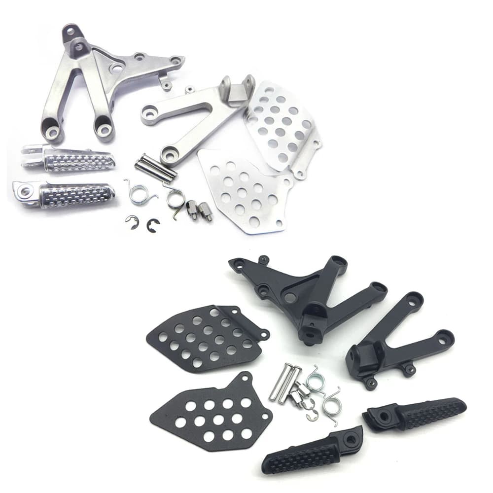 Staffa poggiapiedi per pedane anteriori per moto nera adatta per Honda CBR600RR 2007-2024