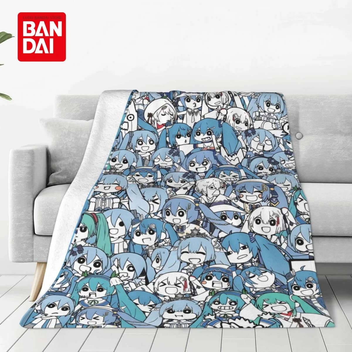 Bandai Hatsune Miku weak voice Shooting blanket on sofa bed Air conditioning Sleep cover Bed linen Children's bed linen