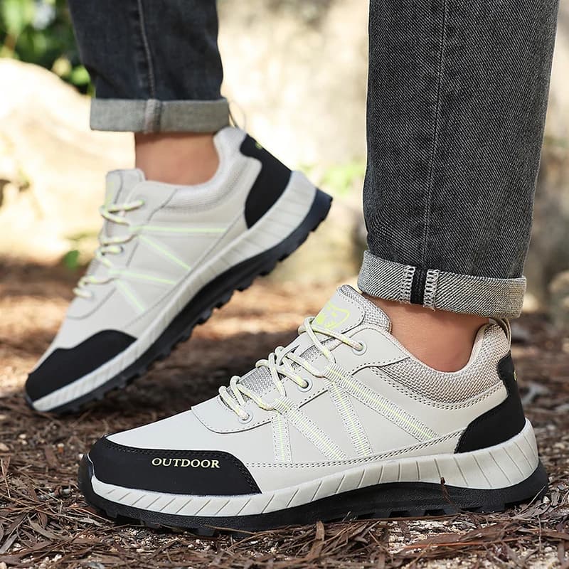 Men Autumn New Plus‑Size Wide Toe Hiking Shoes, Versatile Non‑Slip Wear Resistant Outdoor Casual Trekking Boots