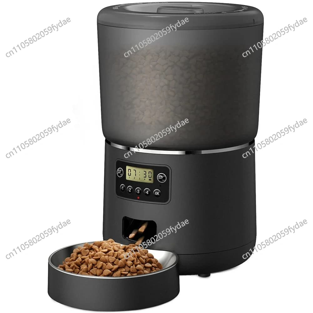 Distributore automatico intelligente di cibo per animali domestici, per gatti, cani e altri animali, con ciotola in acciaio inossidabile. Personalizza la dieta sana da 1 a 9 porzioni.