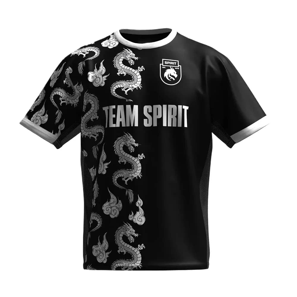 2024 New Team Spirit Jersey T-shirt Dota CS GO ESports Gioco Uniforme Da Uomo T Shirt Giocatore Donk Concorso Sportivo Abbigliamento Ventole Magliette