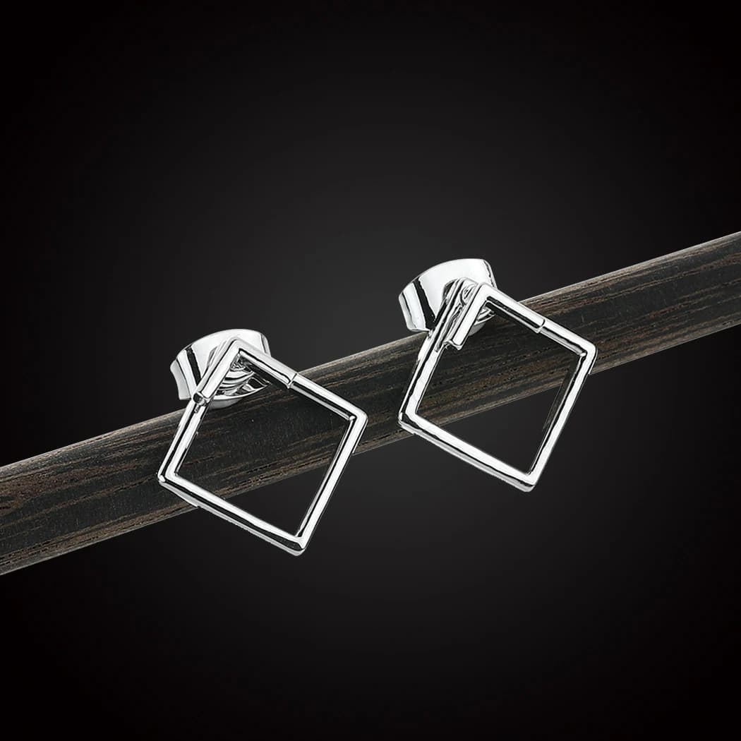 CHENGXUN Dainty Square Ear giacche orecchini per donna ragazza geometrica Charm Chain orecchini gioielli da donna dichiarazione