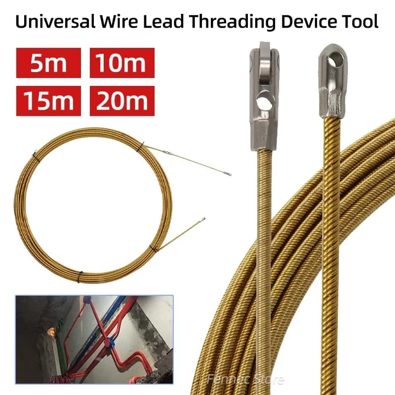 Universal cable threading device 5/10/15/20m High elasticity rope pulling device with pulleys cable puller for electricians