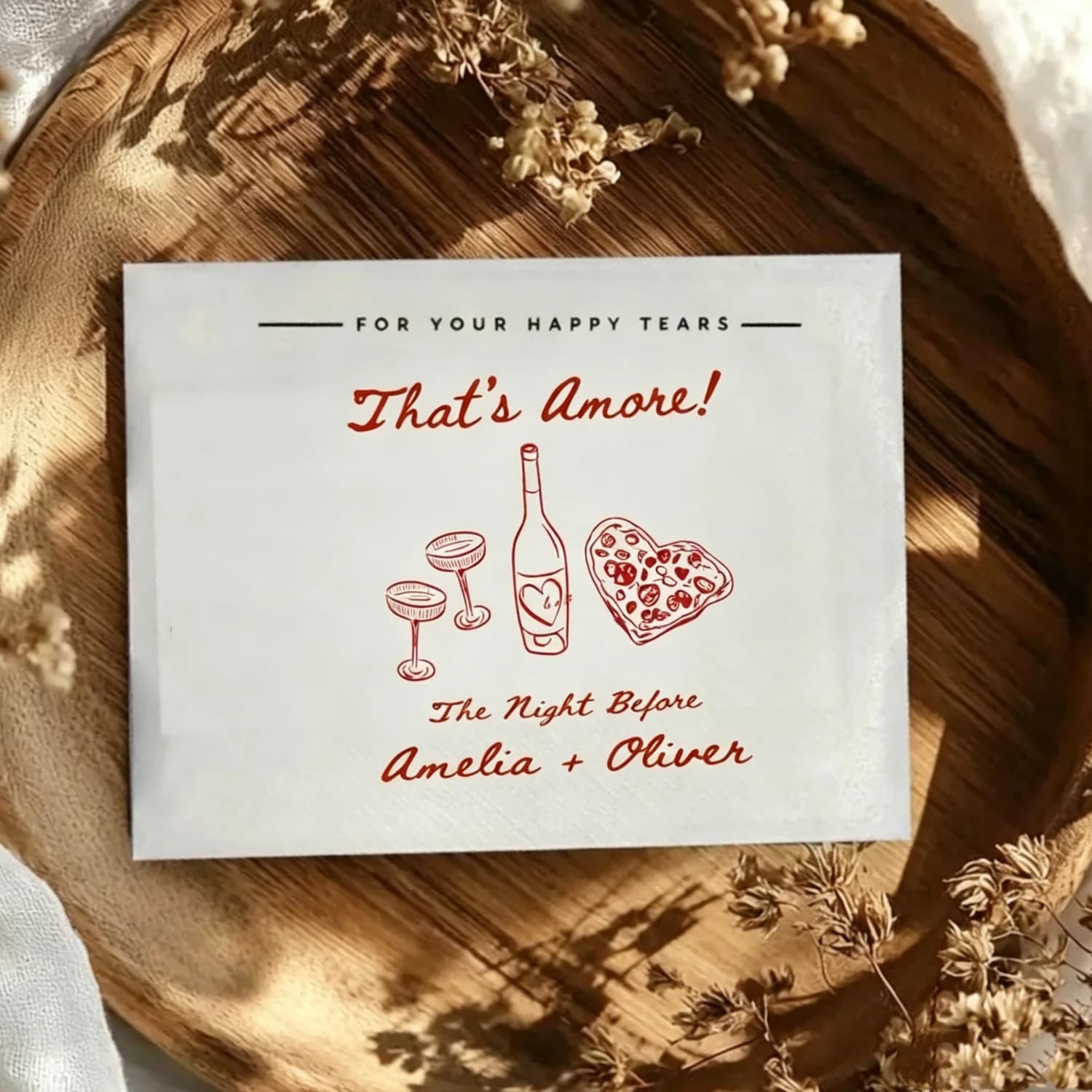 Confezioni di Fazzoletti Usa e Getta 'Happy Tears' per Matrimoni, Formato Tascabile per Sacchetti di Benvenuto