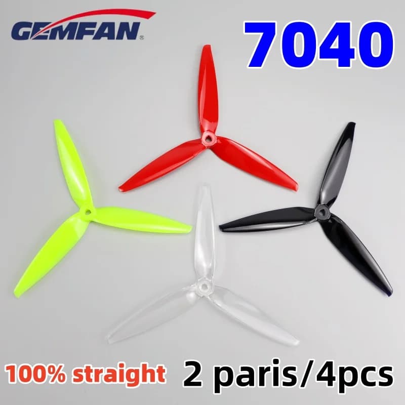 Gemfan Flash 7040 7 Inch 3-Blade FPV Propeller 7x4x3 PC CW CCW for RC Models Long Range Drone Prop Part