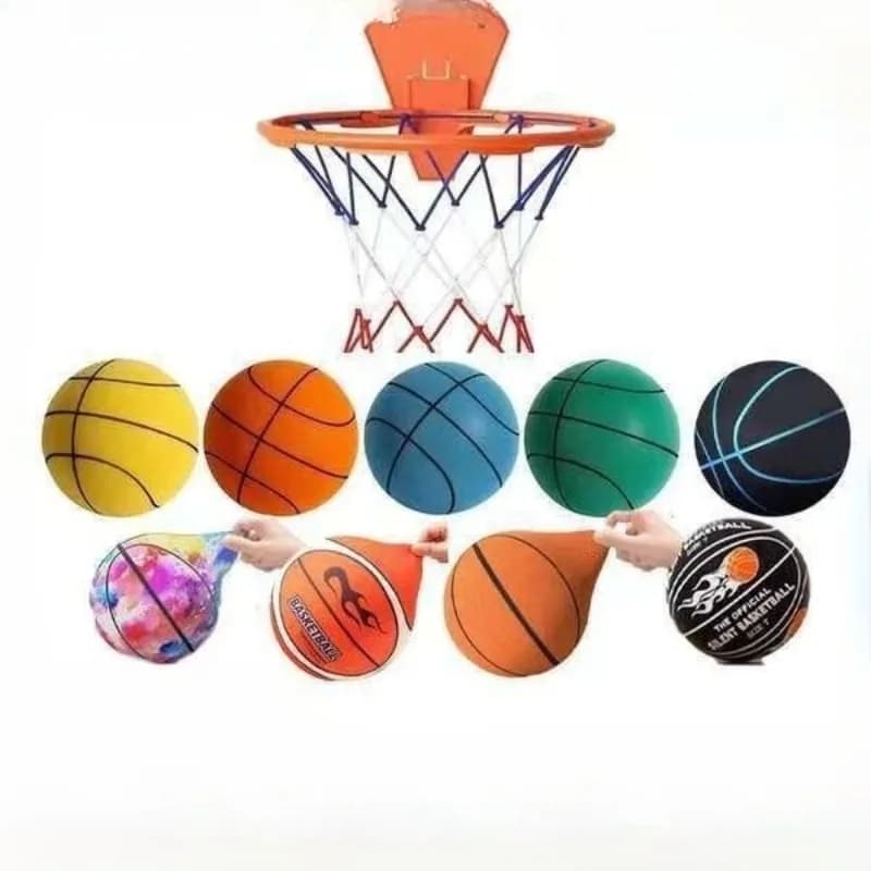 Pallacanestro silenziosa per interni silenziosa per bambini Pallacanestro in schiuma che rimbalza senza rumore Palla muta comprimibile Palla giocattolo sportiva leggera