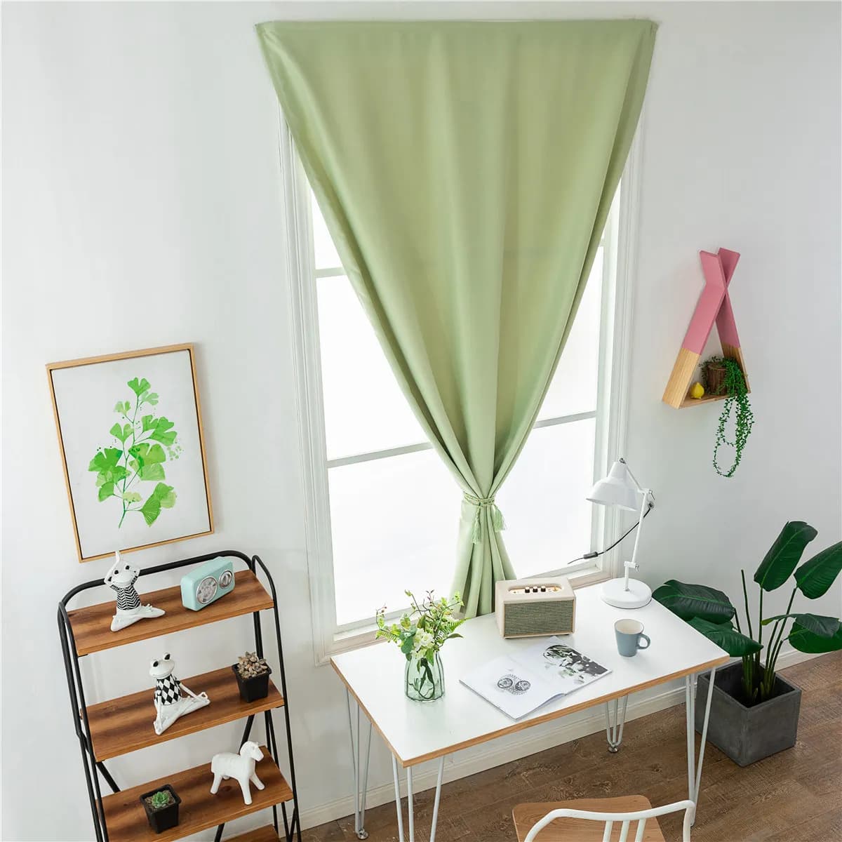 1 Piece Dark Tent Thickness Without Drilling for Bedroom and Bedroom, with Fixing Tape for Window