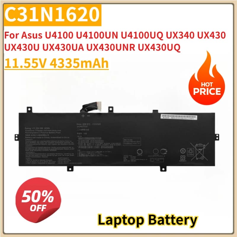 Nuova Batteria Del Computer Portatile di Ricambio C31N1620 per Asus U4100 U4100UN U4100UQ UX340 UX430 UX430U UX430UA UX430UNR UX430UQ UX430UAR